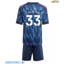 Camisa de time de futebol Arsenal Riccardo Calafiori #33 Replicas 2º Equipamento Infantil 2025-26 Manga Curta (+ Calças curtas)